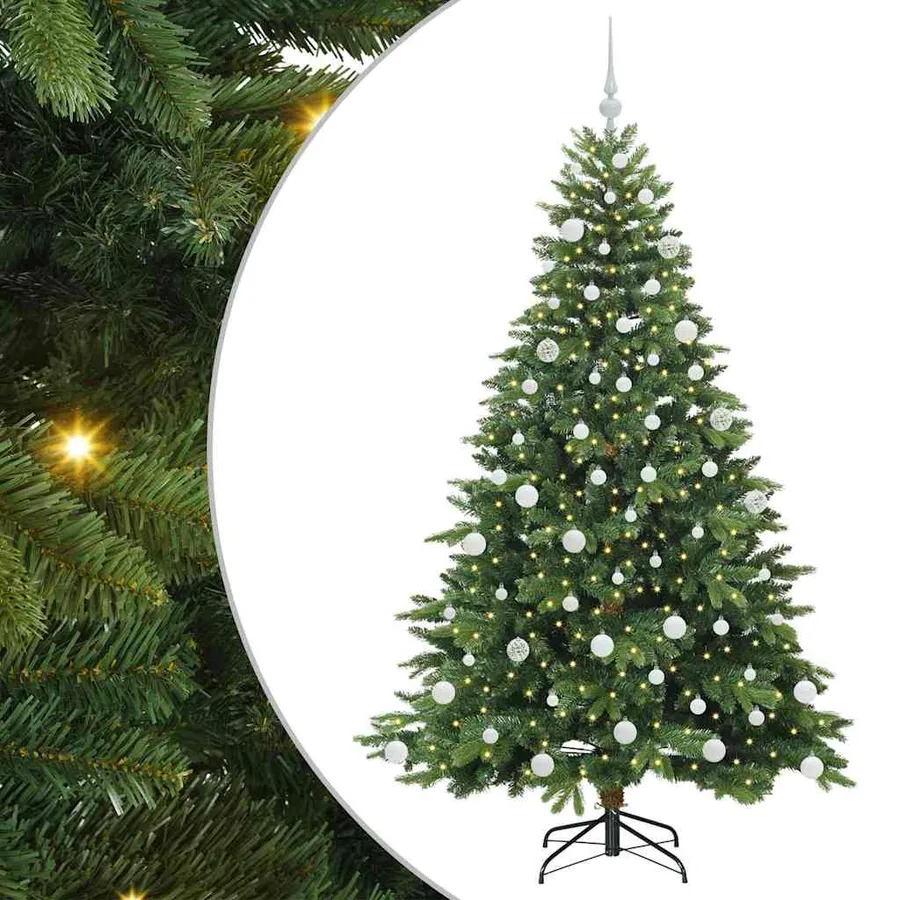 Sapin de Noël artificiel avec 300 LED Vert 180 cm PE et PVC - 2