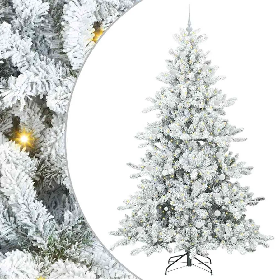 Sapin de Noël Artificiel à Branches Articulées Blanc 240 cm - 2