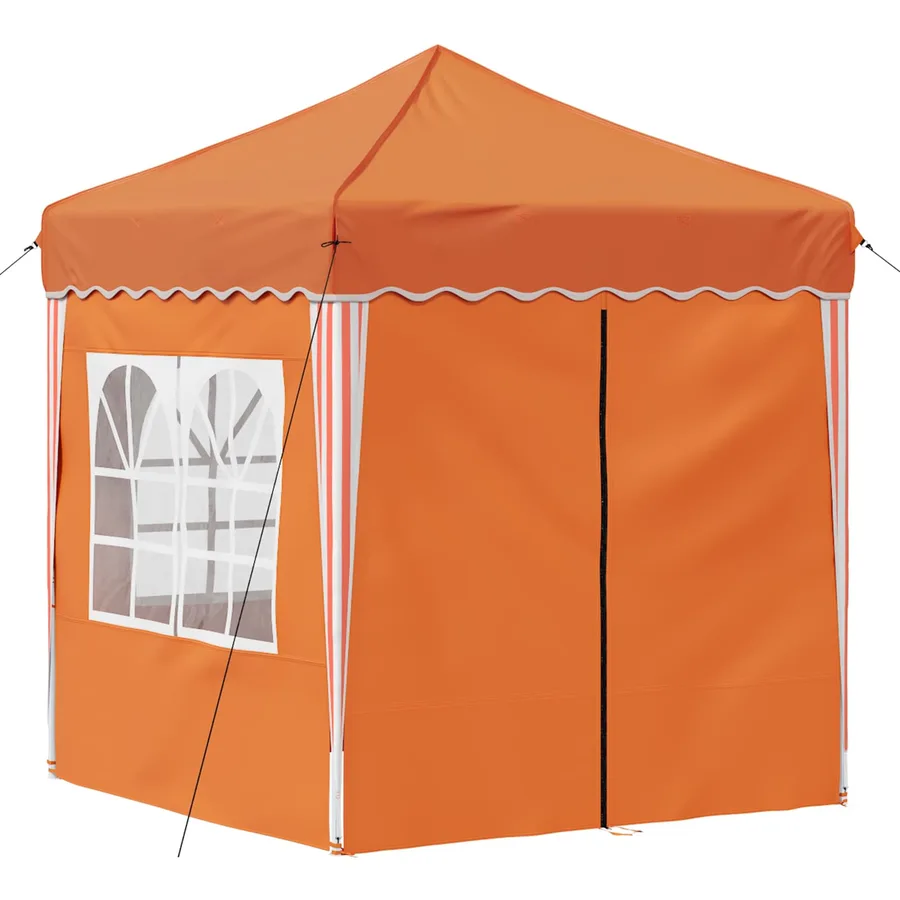 Tente de fête pop-up 195 x 195 x 245 cm Orange Tissu Oxford - 5