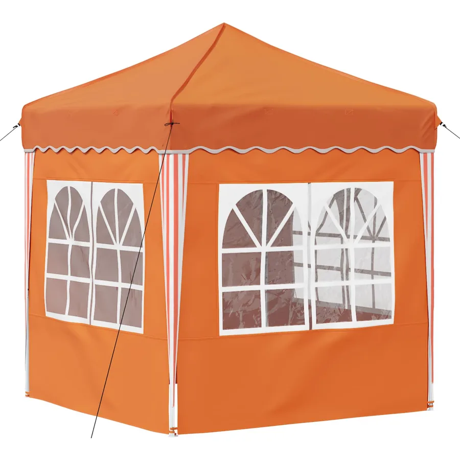 Tente de fête pop-up 195 x 195 x 245 cm Orange Tissu Oxford - 9