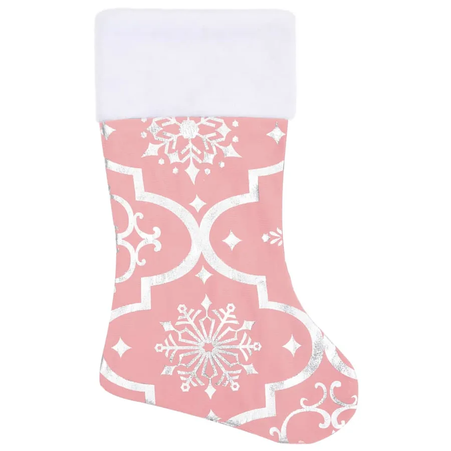 Jupe de sapin de Noël de luxe avec chaussette Rose 122 cm Tissu - 4