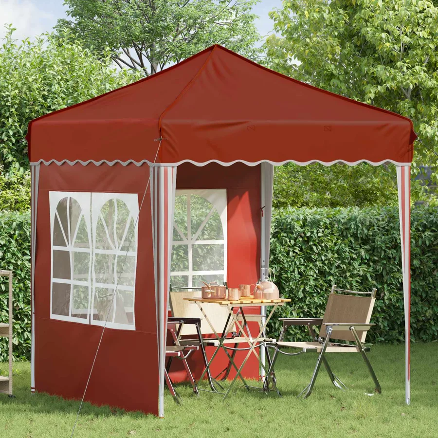 Tente de fête pop-up 195 x 195 x 245 cm Terre cuite - 3