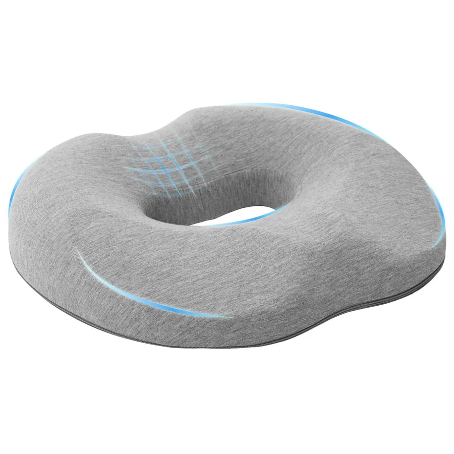 Coussin d’assise Couleur unie Gris clair 42 x 36,5 x 8 cm
