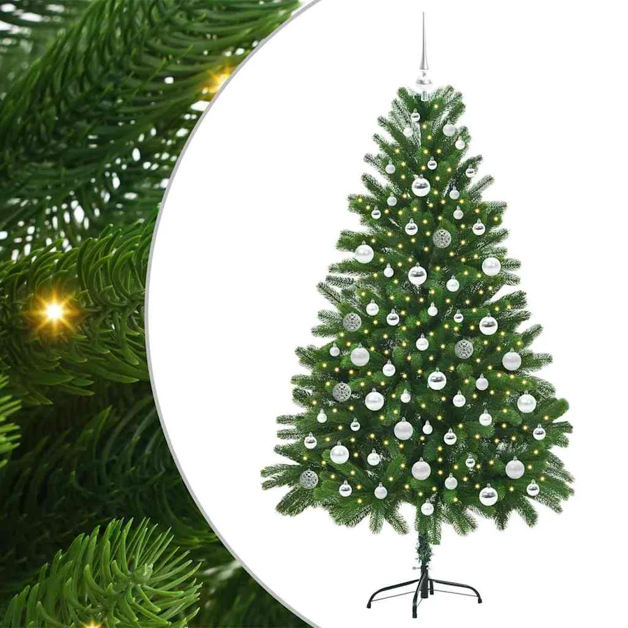 Sapin de Noël avec 300 LED avec support Vert 180 cm PE - 2