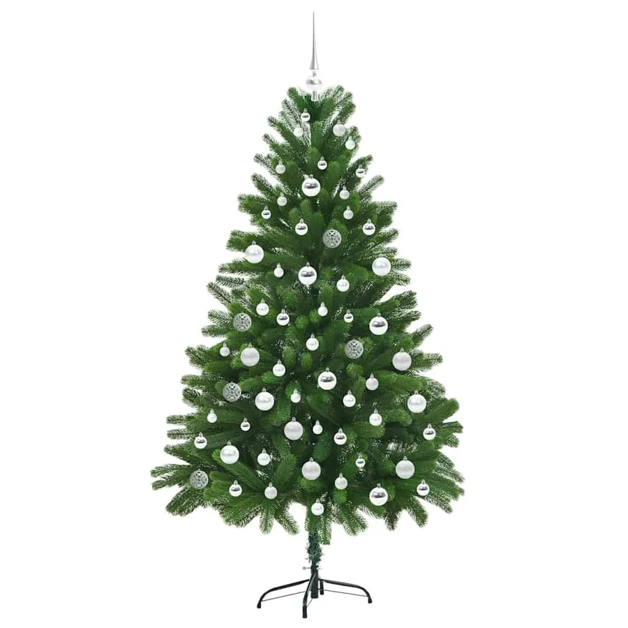 Sapin de Noël avec 300 LED avec support Vert 180 cm PE - 4