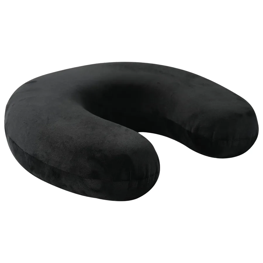 Coussin de voyage pour le cou Noir Mousse à mémoire de forme - 3