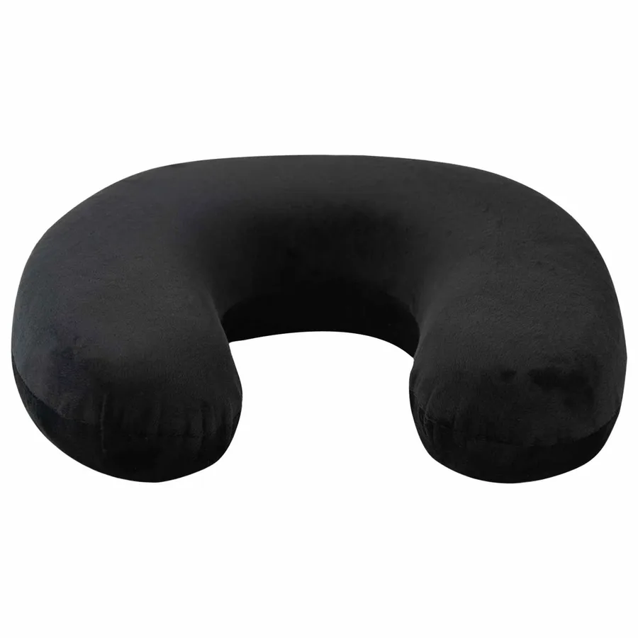 Coussin de voyage pour le cou Noir Mousse à mémoire de forme - 4