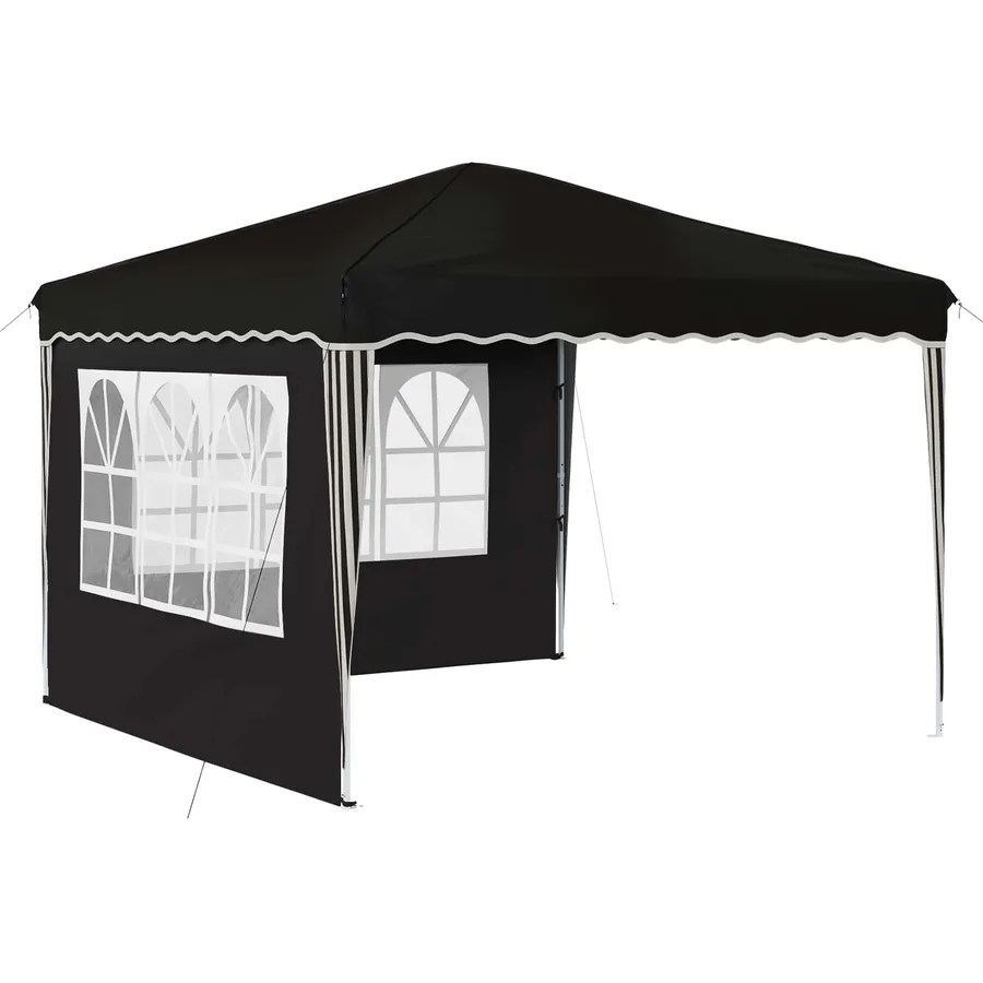 Tente de fête pop-up 288 x 288 x 245 cm Noir Tissu Oxford - 2