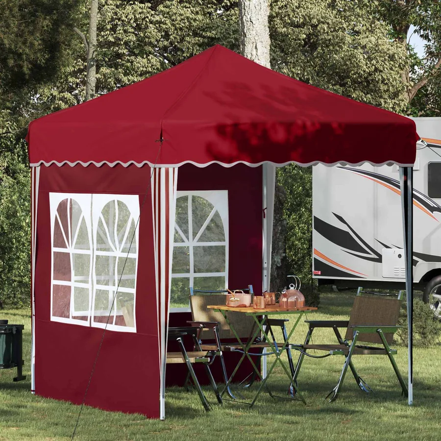 Tente de fête pop-up 195 x 195 x 245 cm Bordeaux Tissu Oxford