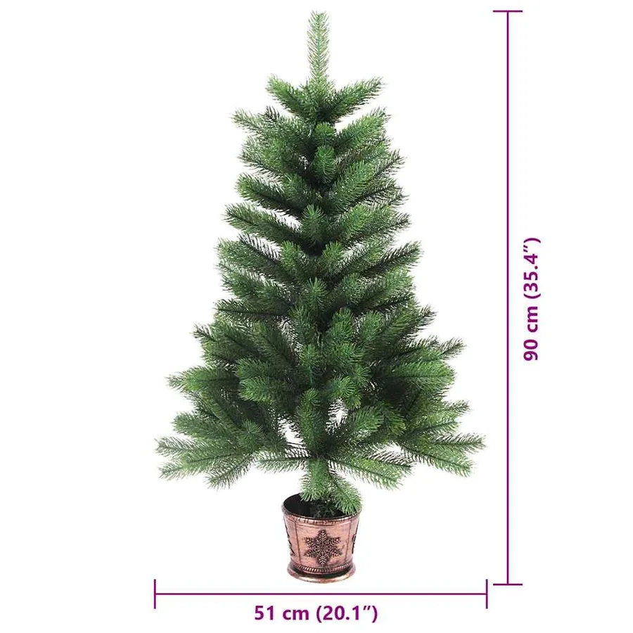 Sapin de Noël avec 150 LED avec support Vert 90 cm PE - 18
