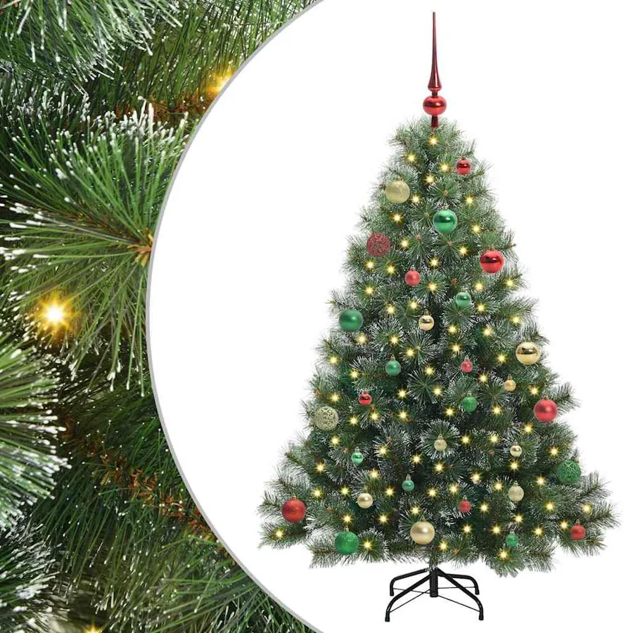 Sapin de Noël artificiel avec 150 LED Vert 150 cm PE et PVC - 2