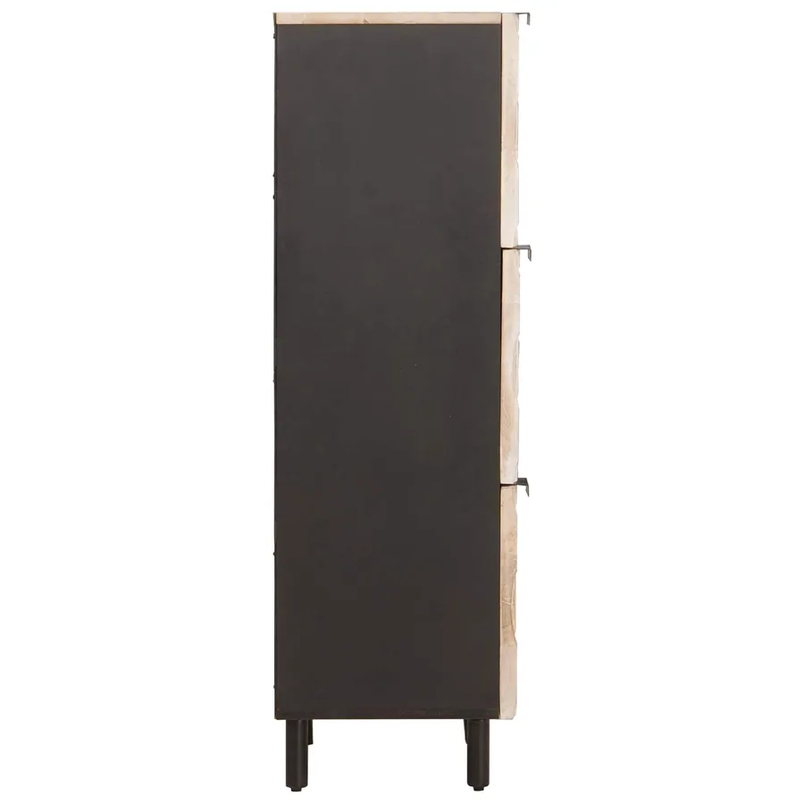 Haut Armoire avec porte Finition Lavage Blanc 40 x 33 x 110 cm - 4