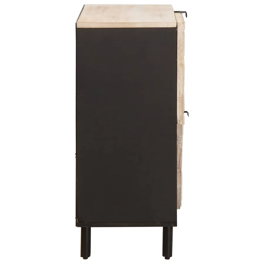 Buffet avec stockage Finition Lavage Blanc 80 x 33 x 75 cm - 4
