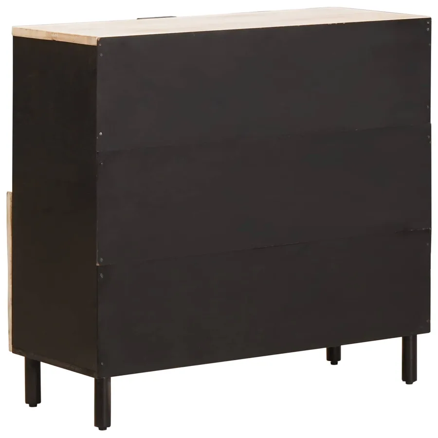 Buffet avec stockage Finition Lavage Blanc 80 x 33 x 75 cm - 5