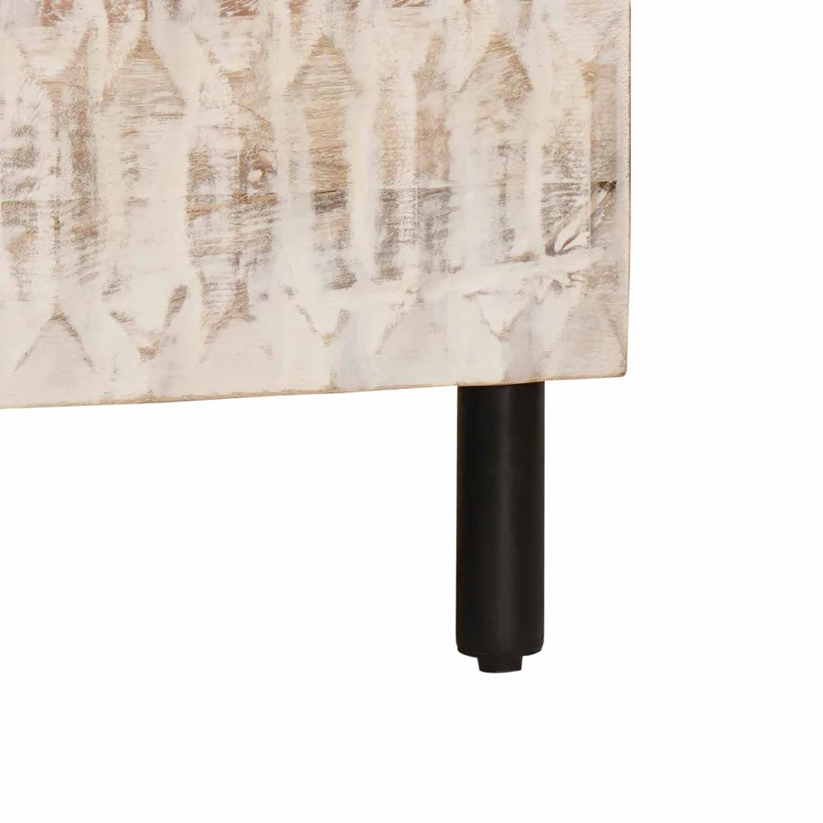 Buffet avec stockage Finition Lavage Blanc 80 x 33 x 75 cm - 8
