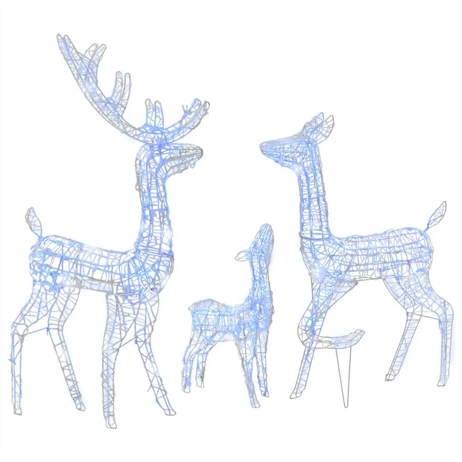 Famille de rennes de décoration Acrylique 300 LED bleu - 2