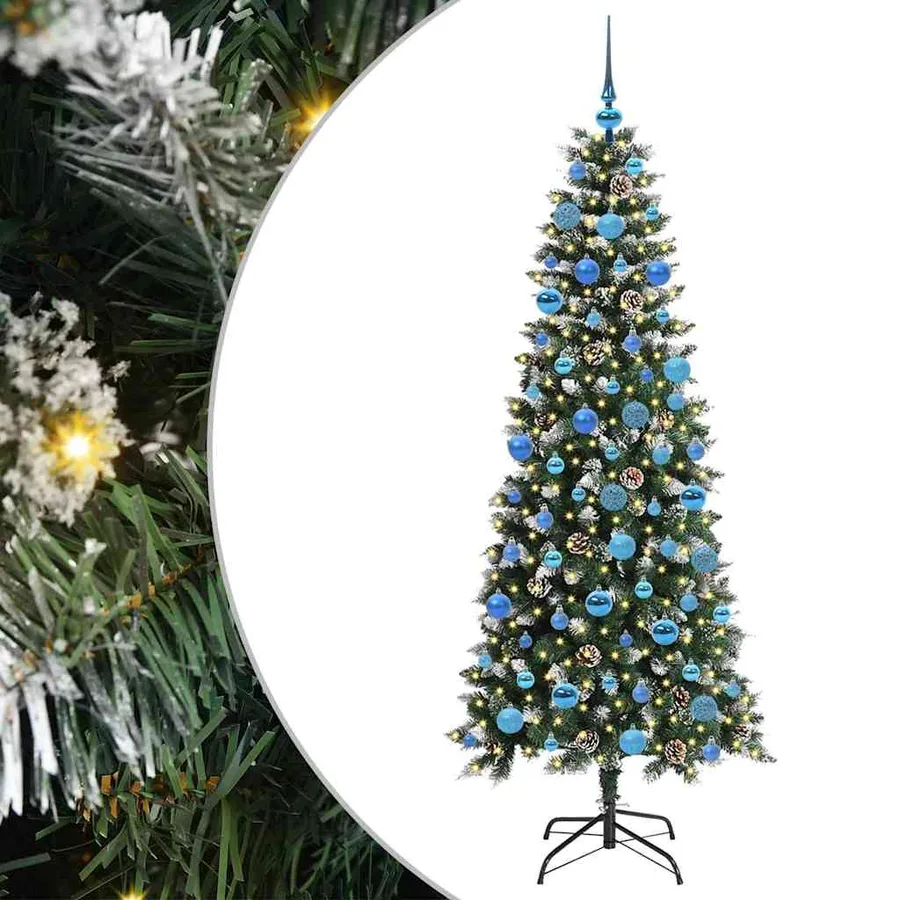 Sapin de Noël artificiel Vert 180 cm PVC, plastique et acier - 2