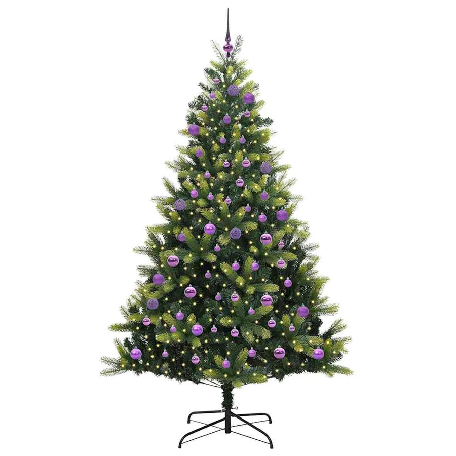 Arbre de Noël artificiel en silicone flexible 300 LEDs 180 cm - 3
