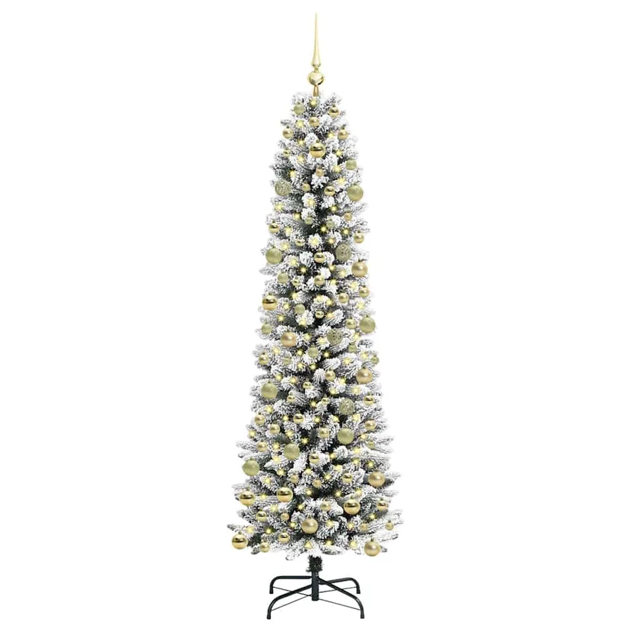 Sapin de Noël artificiel Blanc 210 cm PVC, métal et plastique - 3