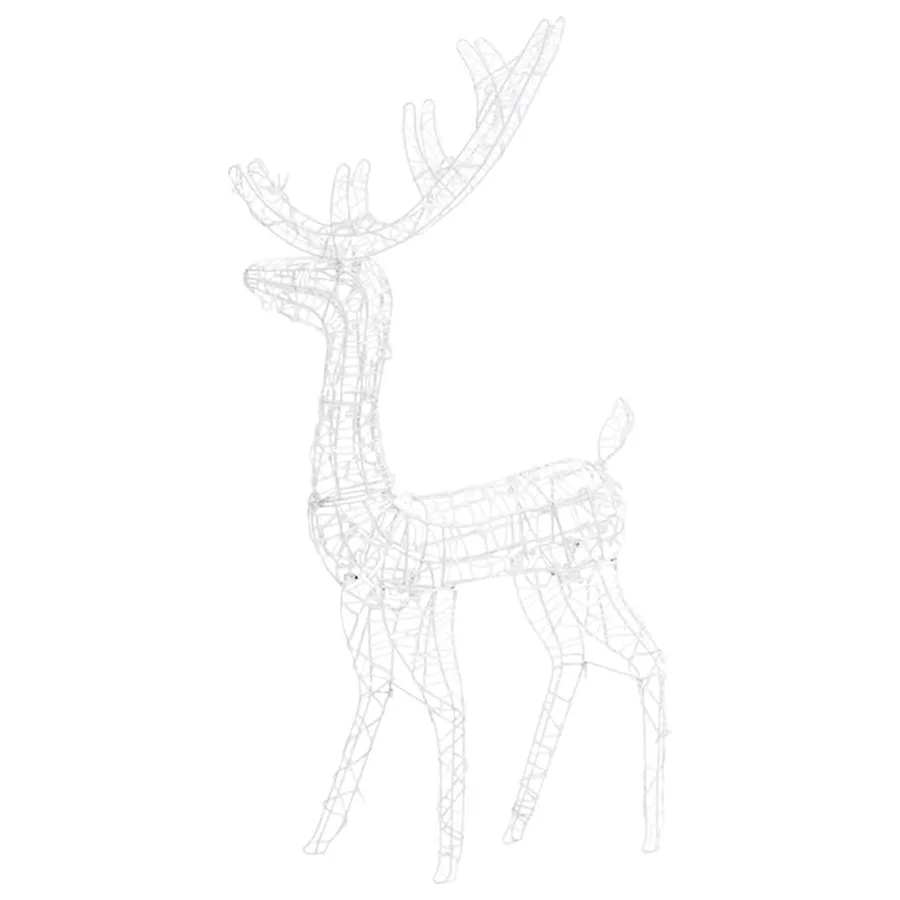 Renne de décoration de Noël Acrylique 140 LED bleues 128 cm - 6