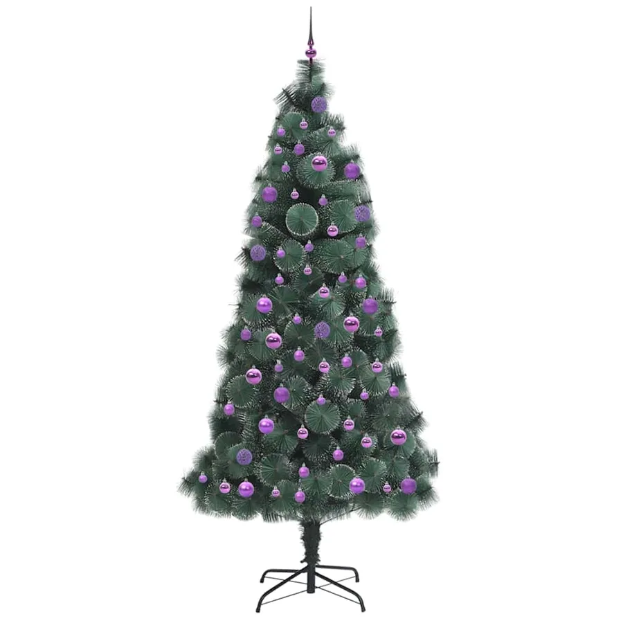 Arbre de Noël artificiel pré-éclairé avec ensemble de boules - 4