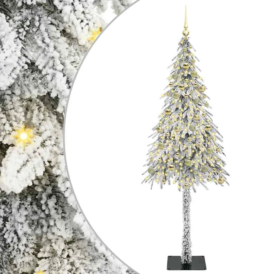 Sapin de Noël avec 300 LED Blanc 210 cm PE et Acier - 2