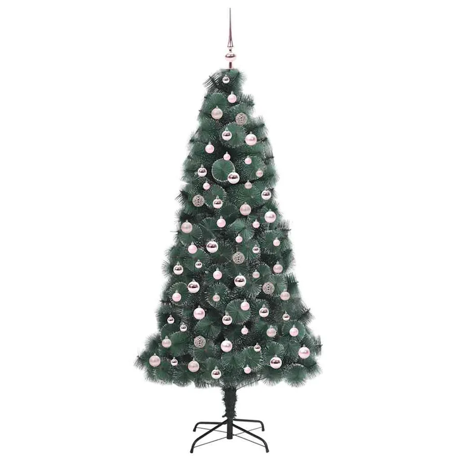 Arbre de Noël artificiel pré-éclairé avec ensemble de boules - 4
