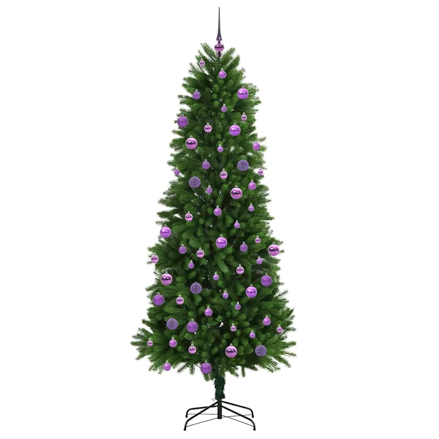 Sapin de Noël avec 300 LED avec support Vert 240 cm PE - 4
