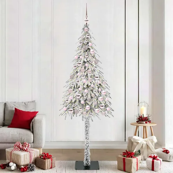 Sapin de Noël avec 300 LED Blanc 210 cm PE et Acier