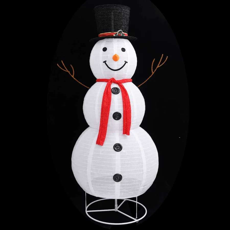 Figurine de bonhomme de neige de Noël à LED Tissu 180 cm - 4