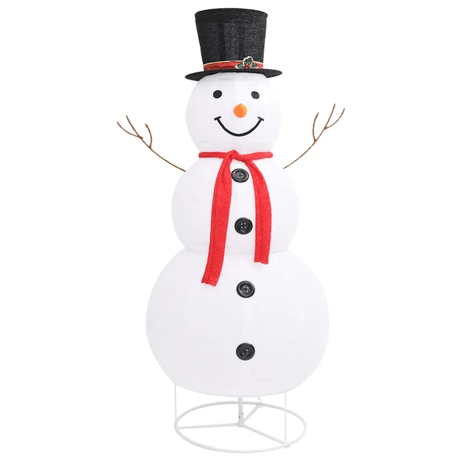 Figurine de bonhomme de neige de Noël à LED Tissu 180 cm - 5