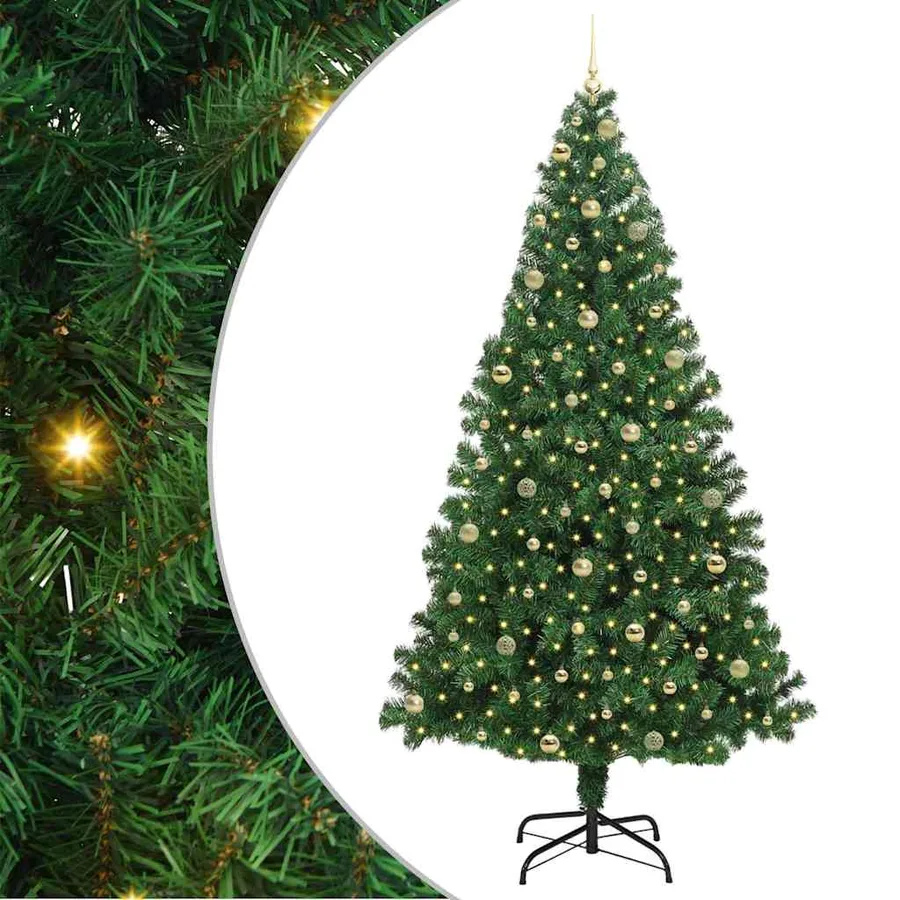 Sapin de Noël artificiel Vert 240 cm PVC, Acier et Plastique - 2