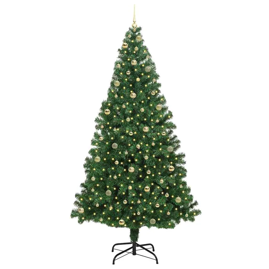 Sapin de Noël artificiel Vert 240 cm PVC, Acier et Plastique - 3
