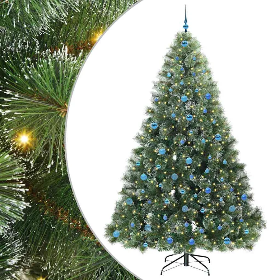 Sapin de Noël artificiel avec 300 LED Vert 240 cm PE et PVC - 2