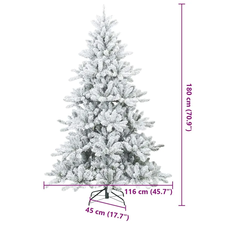 Sapin de Noël Artificiel à Branches Articulées Blanc 180 cm - 17