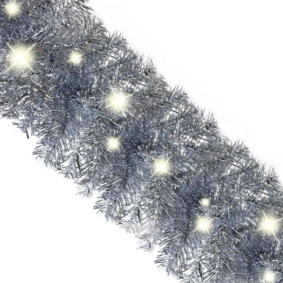 Guirlande de Noël avec lumières LED 20 m Argenté - 5
