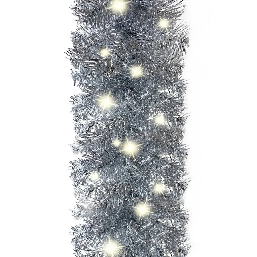 Guirlande de Noël avec lumières LED 20 m Argenté - 6
