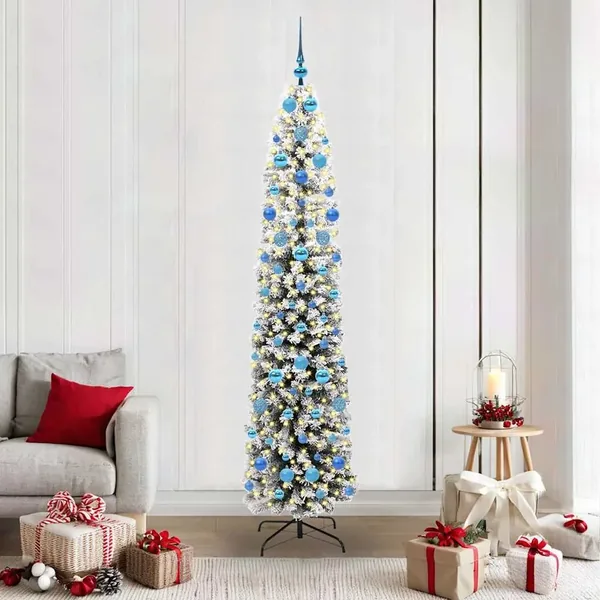 Sapin de Noël artificiel Vert 210 cm PVC et acier et plastique
