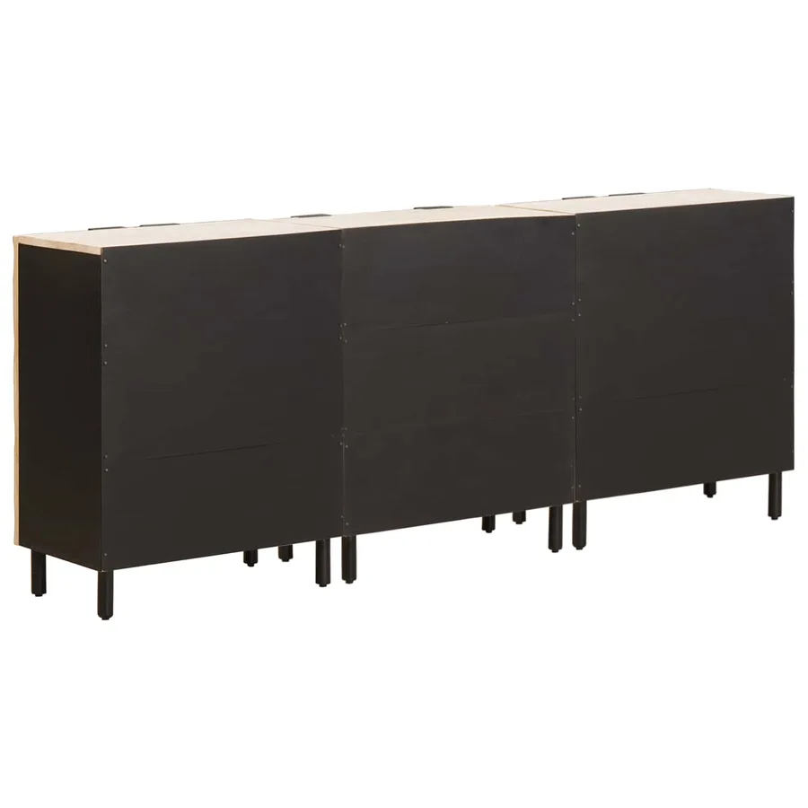 Buffet 3 pcs Finition Lavage Blanc 180 x 33 x 75 cm - 7