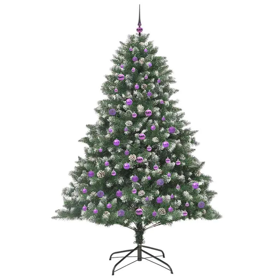 Sapin de Noël artificiel Vert 210 cm PVC, plastique et acier - 4