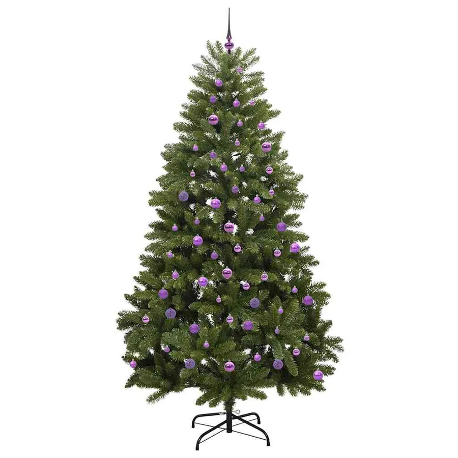 Sapin de Noël artificiel avec 300 LED Vert 240 cm PVC et métal - 4