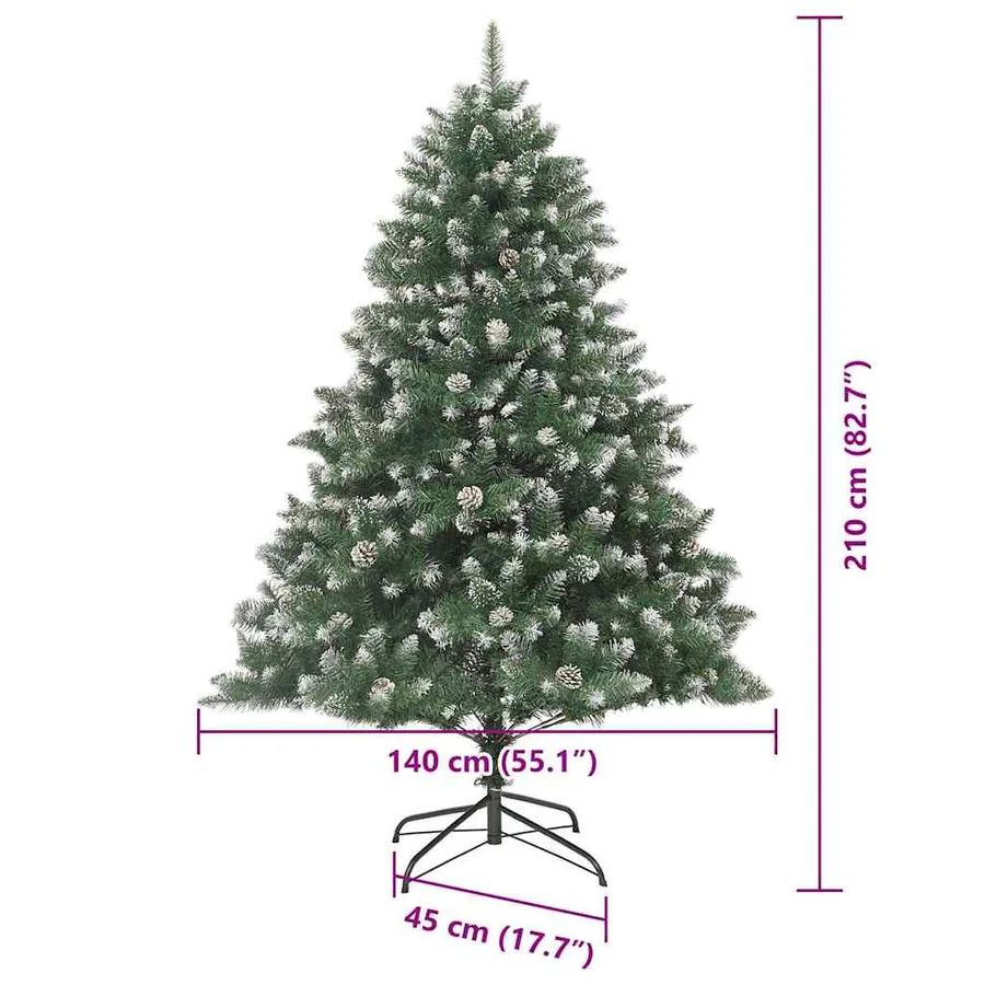 Sapin de Noël artificiel Vert 210 cm PVC, plastique et acier - 16