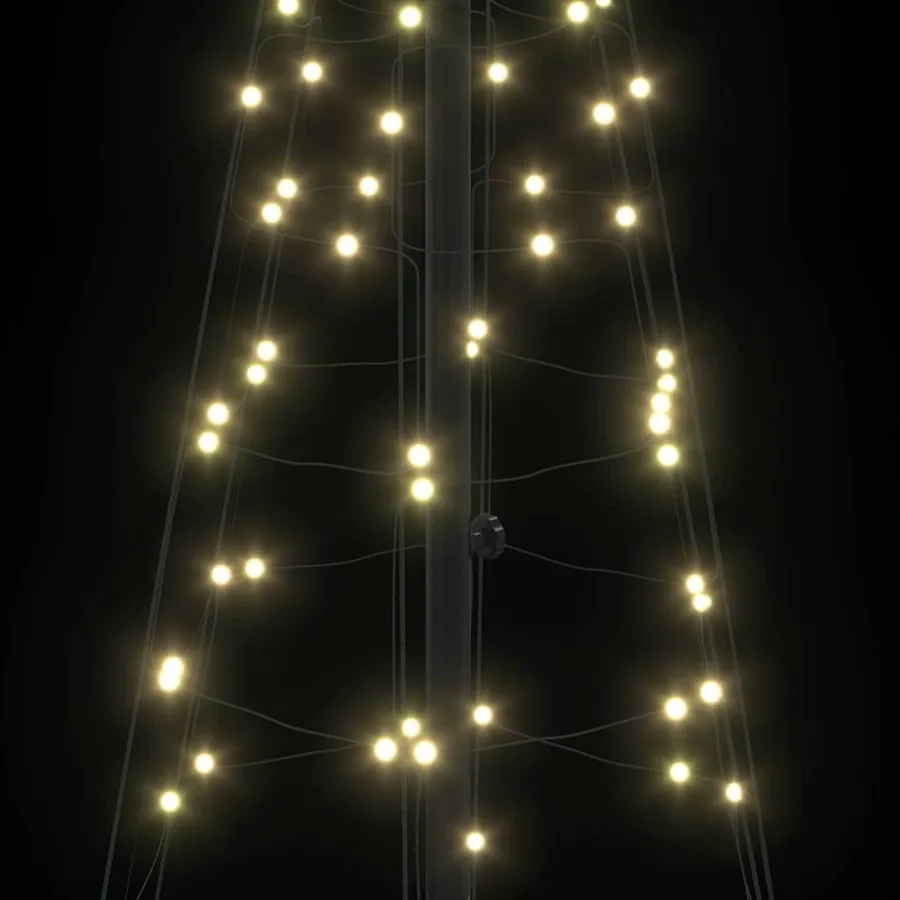 Arbre de Noël LED avec 390 LED Blanc chaud 250 cm Fer - 7