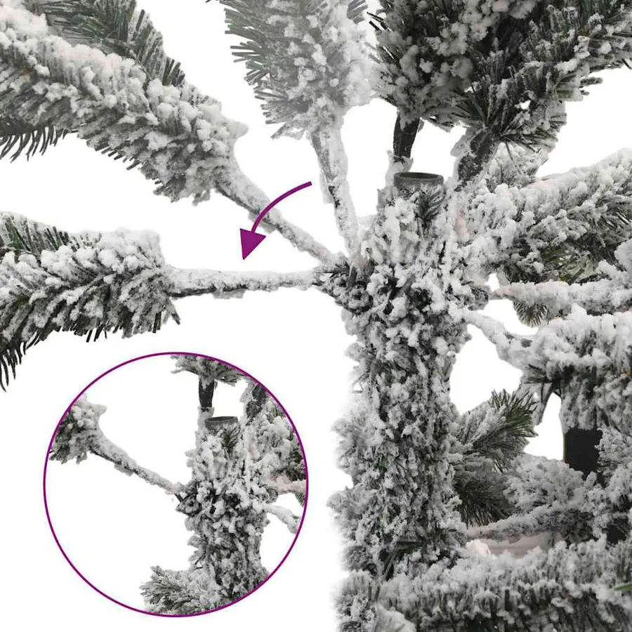 Sapin de Noël Artificiel à Branches Articulées Blanc 120 cm - 16