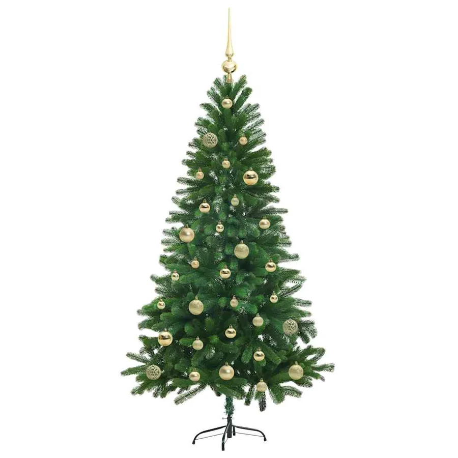 Sapin de Noël avec 150 LED avec support Vert 150 cm PE - 4