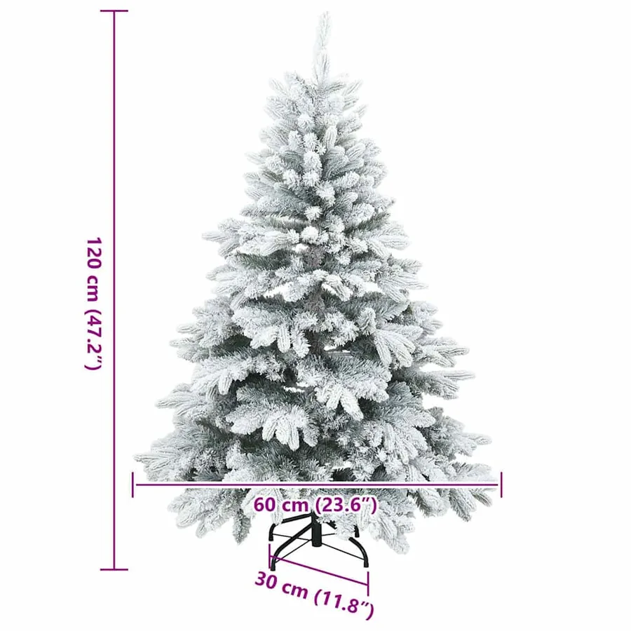 Sapin de Noël artificiel avec 150 LED Blanc 120 cm PE et PVC - 17