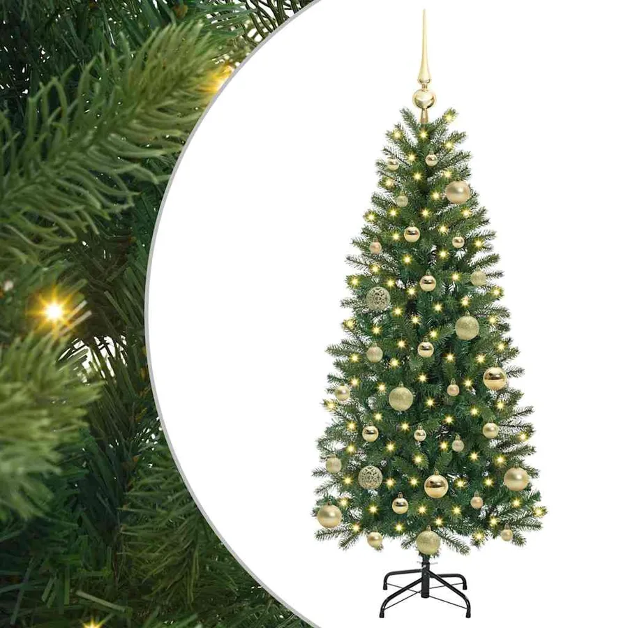 Sapin de Noël artificiel avec 150 LED Vert 120 cm PE et PVC - 2