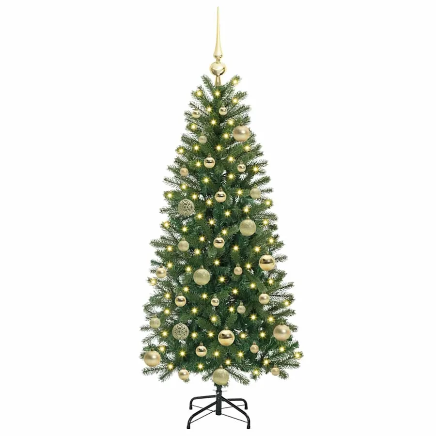 Sapin de Noël artificiel avec 150 LED Vert 120 cm PE et PVC - 3