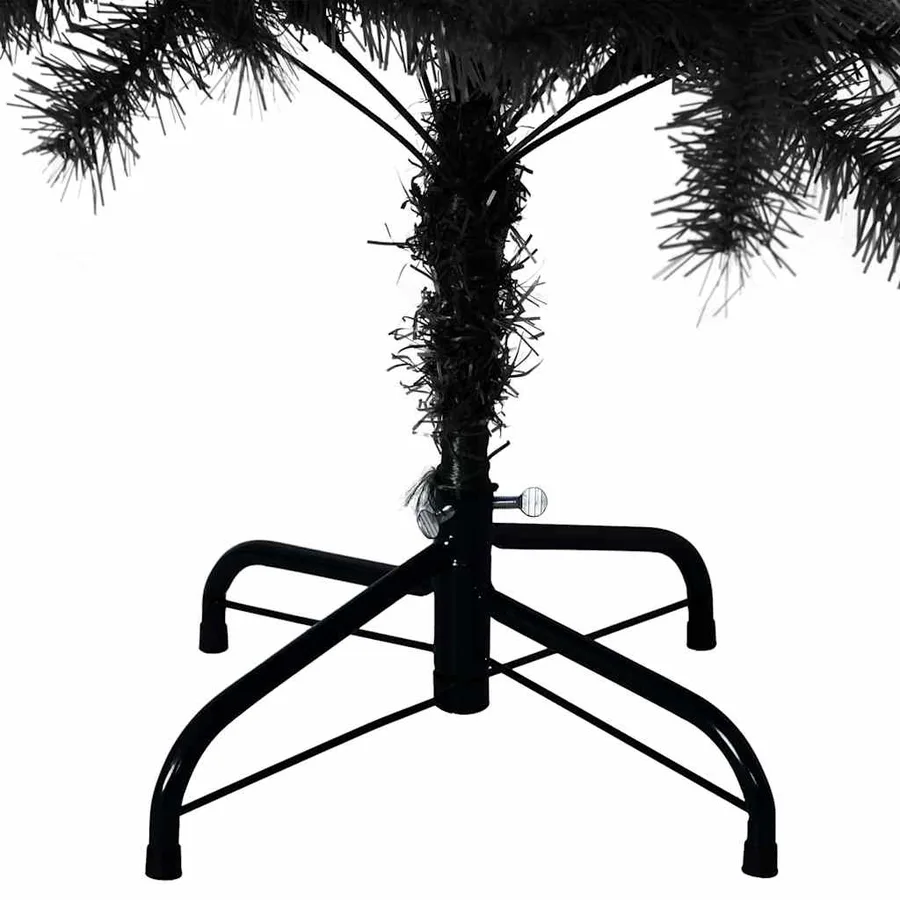 Sapin de Noël avec 150 LED avec support Noir 150 cm PVC - 12