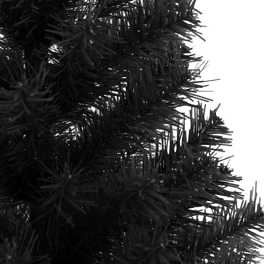 Sapin de Noël avec 150 LED avec support Noir 150 cm PVC - 8